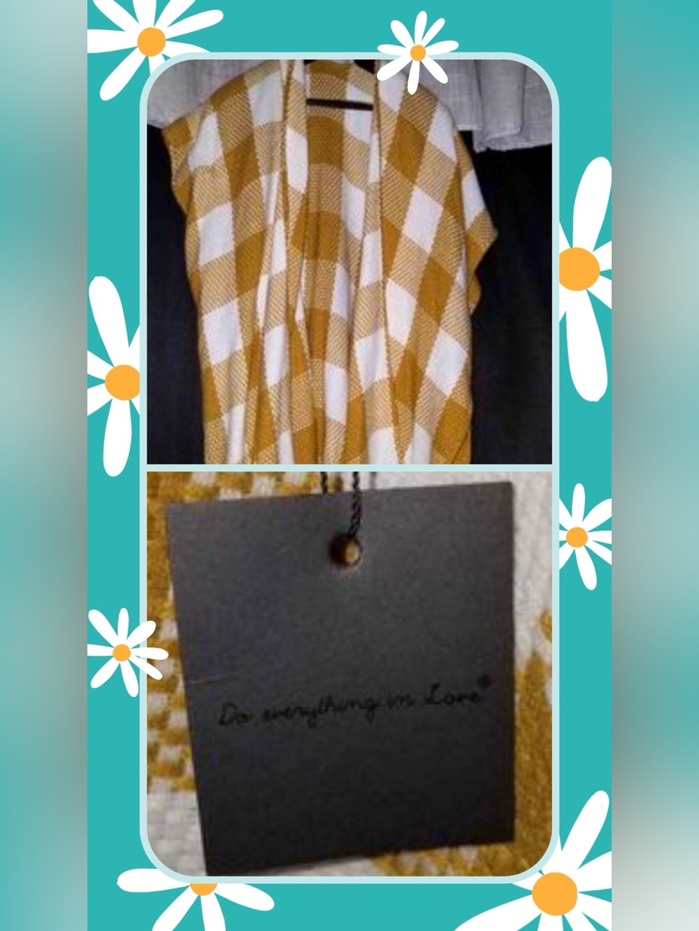 NWT Sleeveless Cardigan Goldish/Green/Yellow and White #1114